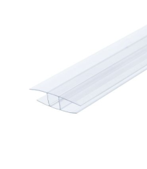 Profil H din policarbonat 10mm, transparent, 6 metri Profil H din policarbonat 10mm, transparent, 6 metri