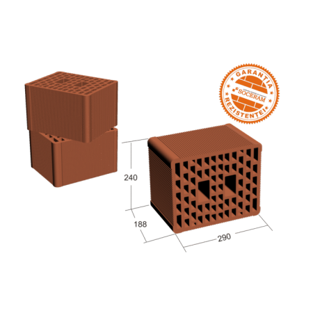 Caramida Soceram 290 X 240 X 188 E LD, 80 bucati