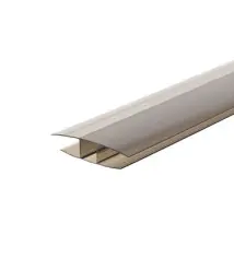Profil H din policarbonat 4mm, fumuriu, 6 metri Profil H din policarbonat 4mm, fumuriu, 6 metri