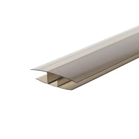 Profil H din policarbonat 4mm, fumuriu, 6 metri