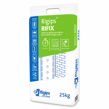 Adeziv pentru gips-carton pe bază de ipsos Rigips Rifix, 25 kg