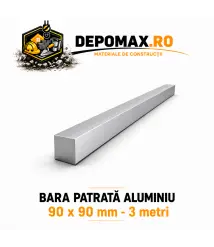 Bara patrata aluminiu 90 x 90 mm, 3 metri, EN AW-6082