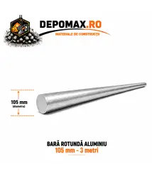 Bara rotunda aluminiu 105 mm, 3 metri, EN AW-6082
