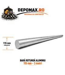 Bara rotunda aluminiu 115 mm, 3 metri, EN AW-6082