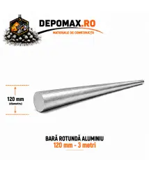 Bara rotunda aluminiu 120 mm, 3 metri, EN AW-6082