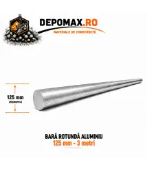 Bara rotunda aluminiu 125 mm, 3 metri, EN AW-6082