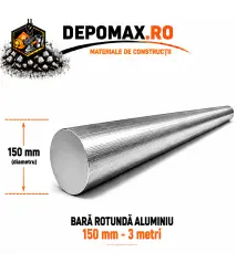 Bara rotunda aluminiu 150 mm, 3 metri, EN AW-6082