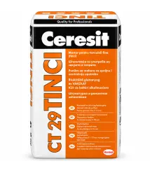 Tinci Ceresit CT 29, mortar pentru tencuieli fine, 3-10 mm, 25 kg Tinci Ceresit CT 29, mortar pentru tencuieli fine, 3-10 mm, 25 kg