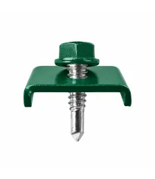 Clema cu surub autoforant verde pentru prindere panouri bordurate M6.3 x 25 mm, RAL 6005