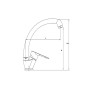 Baterie bucatarie lebada 2025 EvoSanitary, lungime 207 mm, inaltime utila 193 mm
