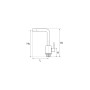 Baterie bucatarie lebada tip l inox 5001, lungime 220 mm, inaltime utila 310 mm