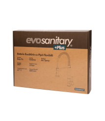 Baterie bucatarie pipa flexibila EvoSanitary +plus, lungime 100 mm