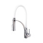Baterie bucatarie pipa flexibila si suport fixare, lungime 200 mm, culoare rosu