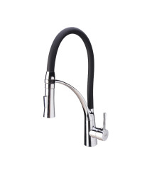 Baterie bucatarie pipa flexibila si suport fixare, lungime 200 mm, culoare rosu