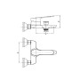 Baterie cada 2025 EvoSanitary, lungime 156 mm, interax 150 mm