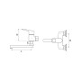 Baterie Cada Pipa Lunga Aqua, lungime 230 mm, interax 147 ± 15 mm