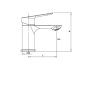 Baterie lavoar 2025 EvoSanitary, lungime 98 mm, inaltime utila 96 mm