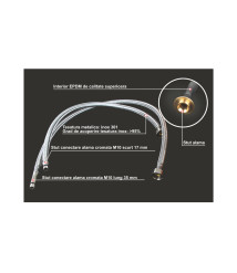 Racord flexibil baterie inox, 1/2-M10, 600 mm, stut 17 mm