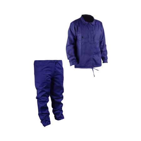 Costum de lucru cu haina si pantalon simplu bleumarin, marimea 56