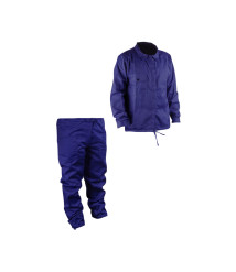 Costum de lucru cu haina si pantalon simplu bleumarin, marimea 58