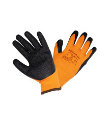 Mănuși tricotate cu latex negru, mărimea 10 Mănuși tricotate cu latex negru, mărimea 10