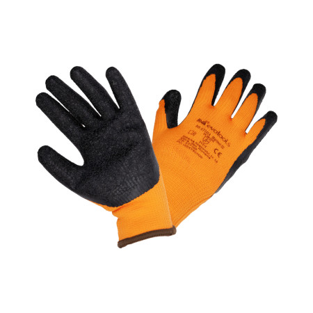 Mănuși tricotate cu latex negru, mărimea 10