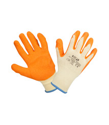 Mănuși tricotate cu latex portocaliu, mărimea 11 Mănuși tricotate cu latex portocaliu, mărimea 11