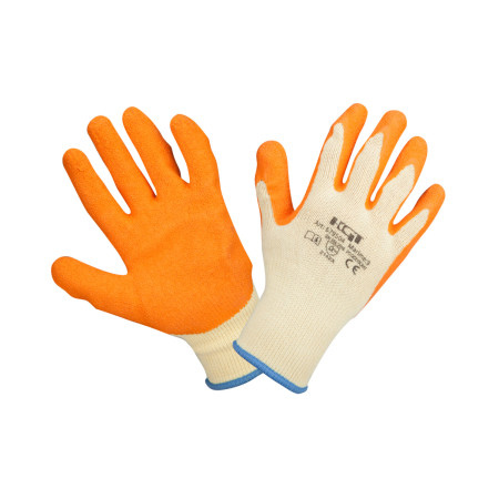 Mănuși tricotate cu latex portocaliu, mărimea 11