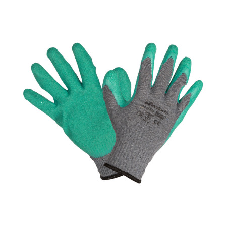Mănuși tricotate cu latex verde EvoTools, mărimea 8
