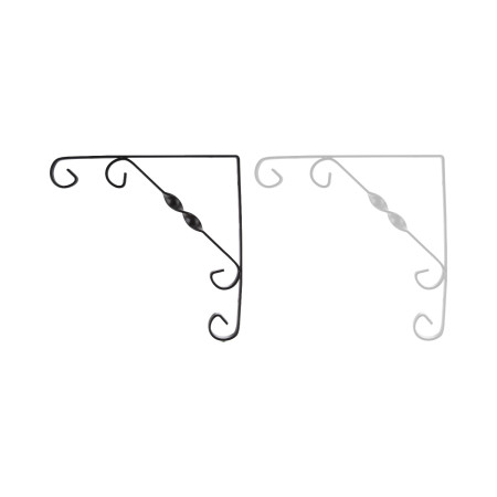 Consola metalica decorativa pentru rafturi, 150x150 mm, negru mat