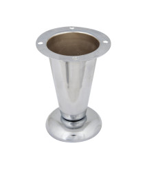 Picior de mobilier fix, otel, inaltime 100 mm, finisaj crom