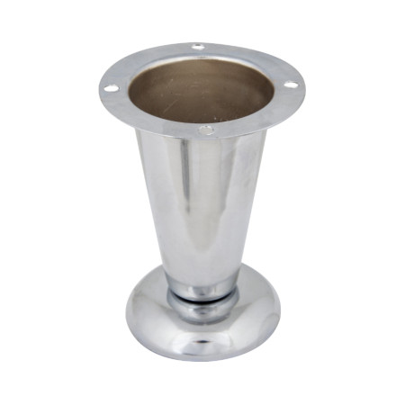 Picior de mobilier fix, otel, inaltime 100 mm, finisaj crom