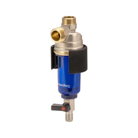 Filtru antimagnetita cu vas transparent, sita inox si purjare EvoSanitary