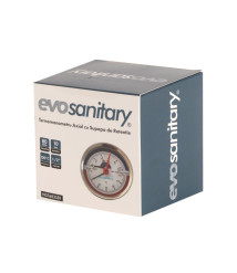 Termomanometru Axial cu Supapa de Retentie Evosanitary, diametru 1/2