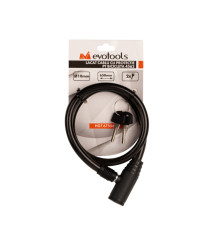 Antifurt bicicleta EvoTools cu cablu de otel si PVC, 12 x 800 mm, 2 chei