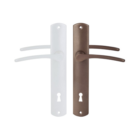 Manere pentru usa Ariadna cu sild, interax 90 mm, pentru cheie, maro, dreapta