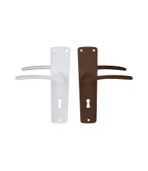Manere pentru usa Carina cu sild, interax 54 mm, pentru cheie, alb, dreapta