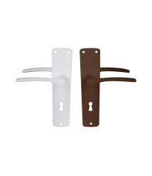 Manere pentru usa Carina cu sild, interax 54 mm, pentru cheie, maro, dreapta