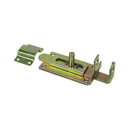 Zavor plat pentru poarta, zincat galben, 140 mm