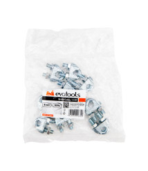 Brida cablu 1197 din otel, Diu 8 mm, Df 6 mm, set 10 bucati