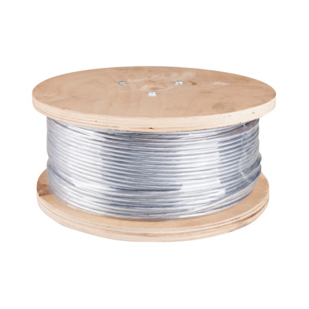 Cablu otel zincat plastifiat, diametru 5-6.5 mm, rola 100 metri