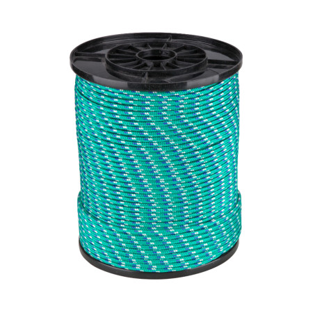Cordelina PP 1001, diametru 12 mm, 100 metri, verde/multicolor, rola