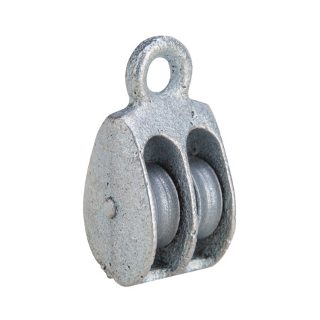 Scripete dublu cu inel, 1/2 inch, negru