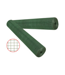 Plasa sudata zincata plastifiata verde, 1x10 m, fir 1.2 mm, ochiuri 16x16 mm Plasa sudata zincata plastifiata verde, 1x10 m, fir 1.2 mm, ochiuri 16x16 mm