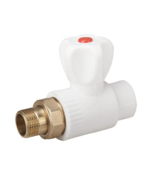 Robinet PPR drept calorifer EvoSanitary, 20 mm, racord 1/2