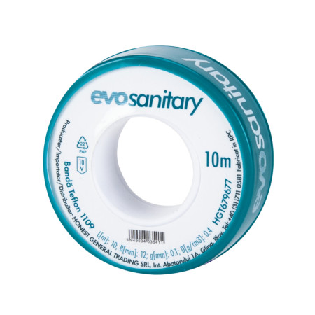 Banda PTFE 1109, latime 19 mm, lungime 40 m, grosime 0,075 mm, densitate 0,25 g/cm³