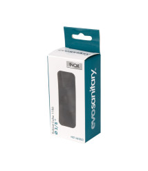 Robinet coltar inox negru cu cap armatura ceramic 1186, diametru exterior 1/2 inch, diametru interior 1/2 inch
