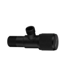 Robinet coltar inox negru cu cap armatura ceramic 1186, diametru exterior 1/2 inch, diametru interior 1/2 inch