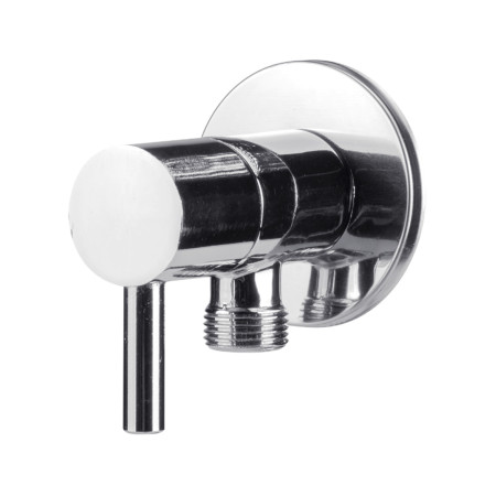 Robinet coltar nichelat cu cap armatura ceramic 1001, diametru intrare 1/2 inch, diametru iesire 3/8 inch