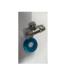Robinet coltar nichelat cu cap armatura ceramic EvoSanitary, diametru intrare 1/2 inch, diametru iesire 3/8 inch